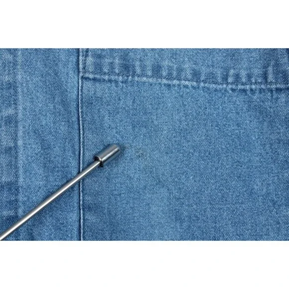 Dickies Shirt Mens XL Blue Denim 100% Cotton Button Up Workwear - Picture 11 of 16